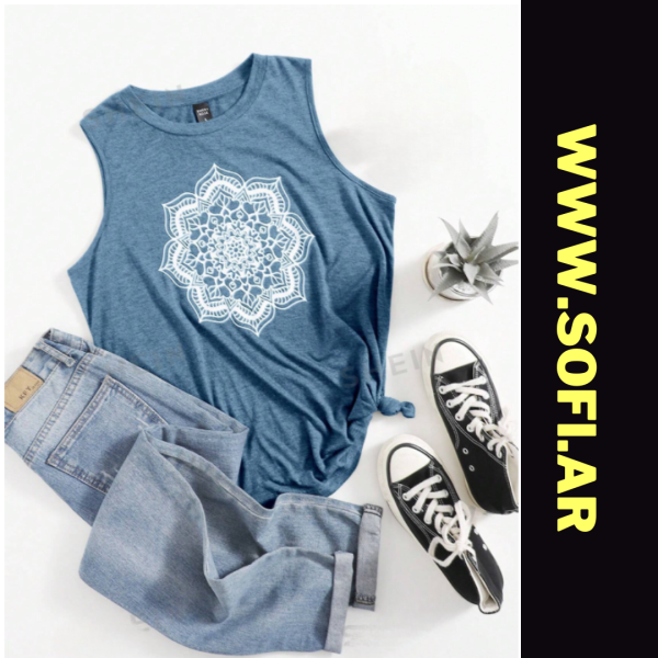 Musculosa Mandala Azul