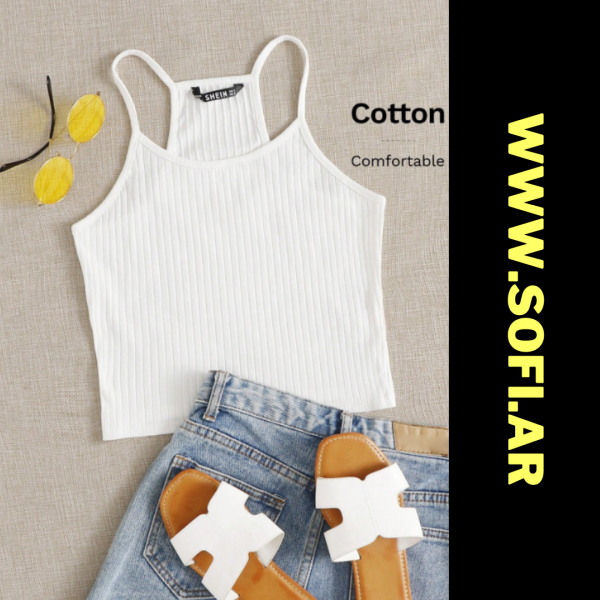 Musculosa tipo Morley Blanca