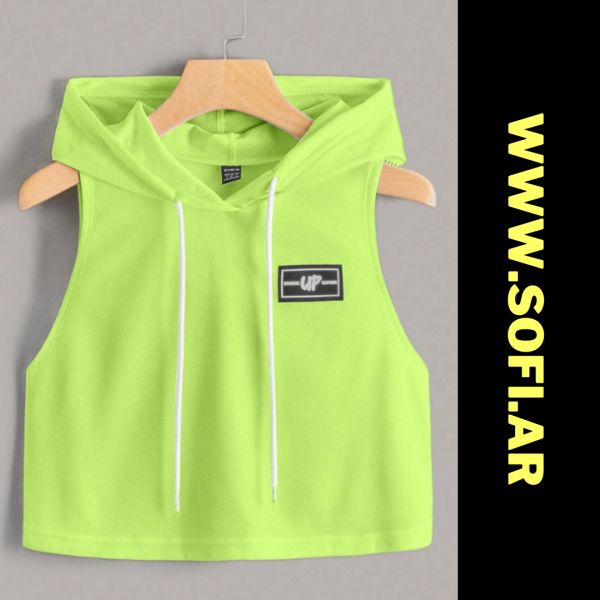 Musculosa con Capucha Lima