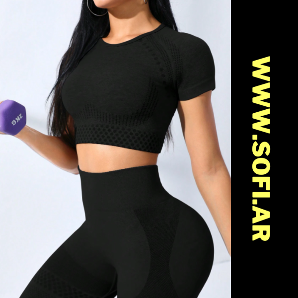 Remera manga corta negra